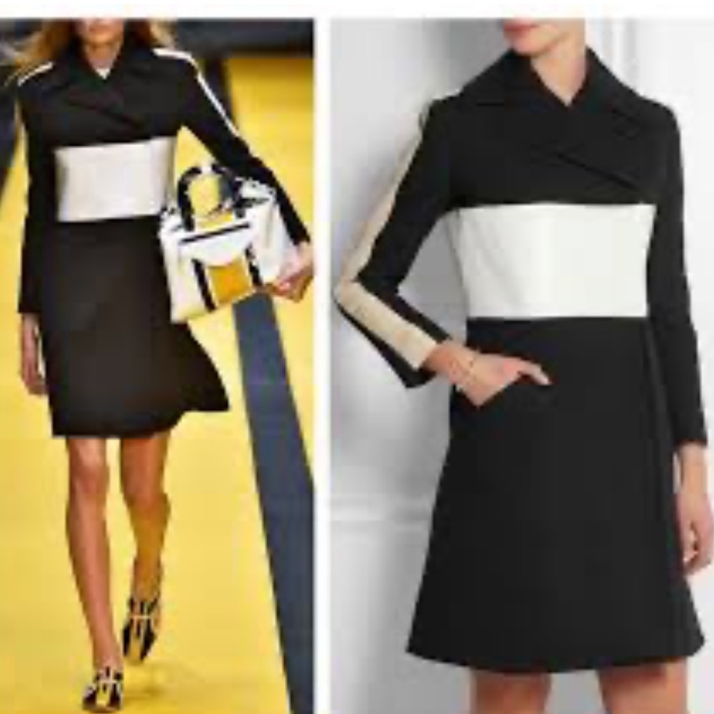 Carven Paneled Crepe Mousse Coat